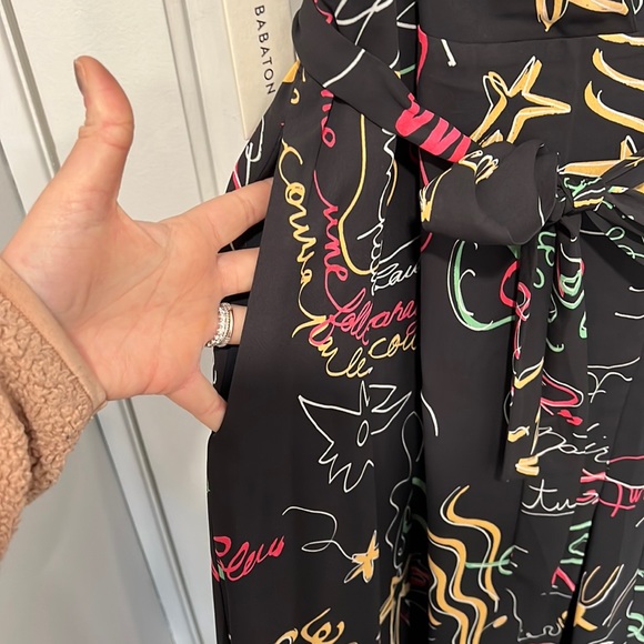 ARITZIA • BABATON wallace slit wrap maxi dress with doodle design S - Picture 6 of 10